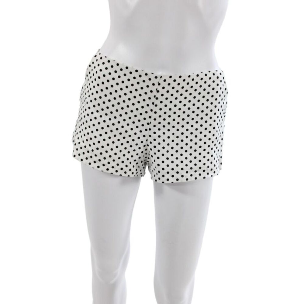 Reformation Unisex Bermuda Shorts White Polka Dot Linen Cotton Size 4